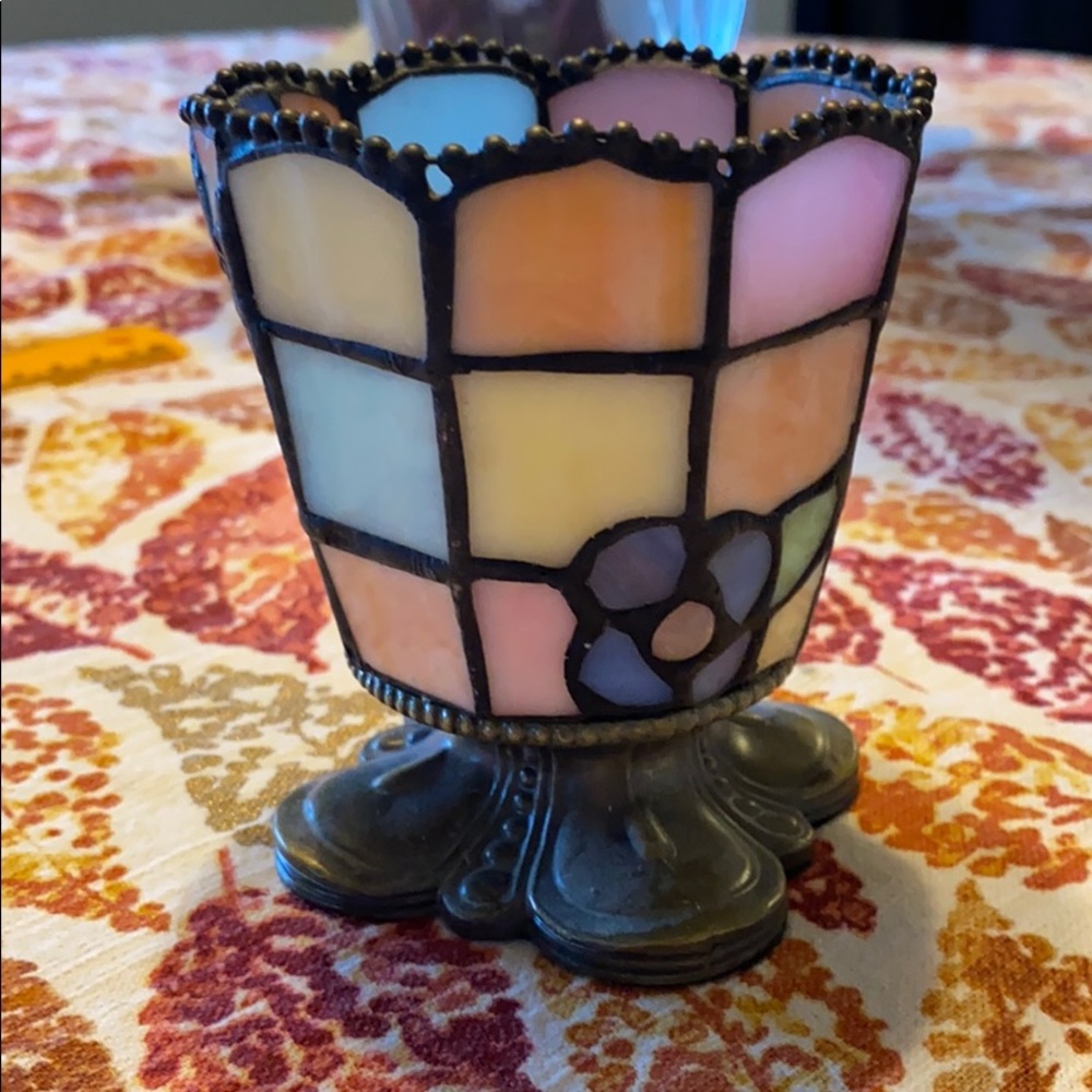 PartyLite Stained Glass Candle Holder
